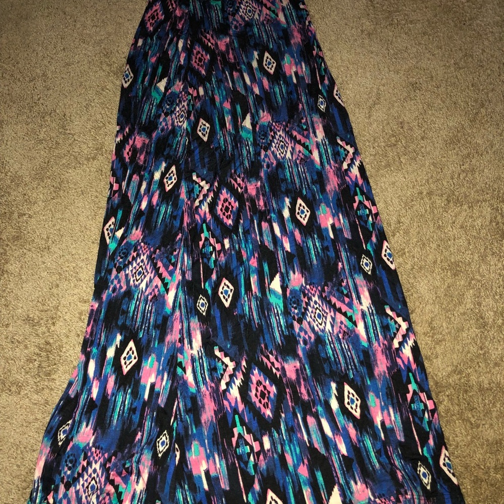 Fold over waist maxi skirt